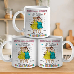 Les meilleurs amis sont là avec vous - Mug personnalisé Bestie - Cadeau pour les meilleures amies, BFF, sœurs