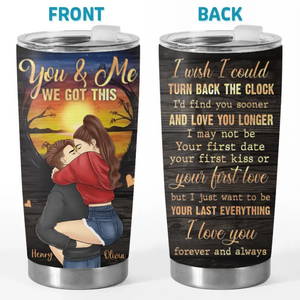 Je t'aime pour toujours et à jamais - Verre personnalisé pour couple - Cadeau pour mari et femme, anniversaire