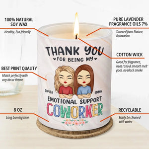 Merci d'être mon thérapeute bénévole - Bougie parfumée sans fumée personnalisée Bestie - Cadeau pour meilleures amies, meilleures amies, sœurs