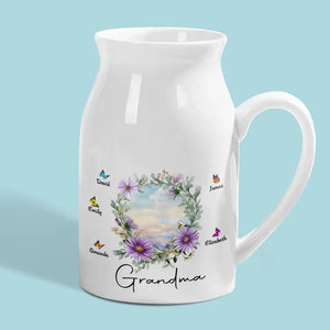 Une touche florale sublime tout - Vase à fleurs personnalisé pour la décoration de la maison - Cadeau de pendaison de crémaillère pour maman et grand-mère