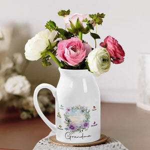 Une touche florale sublime tout - Vase à fleurs personnalisé pour la décoration de la maison - Cadeau de pendaison de crémaillère pour maman et grand-mère