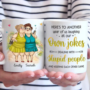 Les vrais amis ne sont jamais séparés, peut-être par la distance, mais jamais par le cœur - Tasse personnalisée Bestie - Cadeau pour les meilleures amies, BFF, sœurs