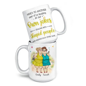 Les vrais amis ne sont jamais séparés, peut-être par la distance, mais jamais par le cœur - Tasse personnalisée Bestie - Cadeau pour les meilleures amies, BFF, sœurs