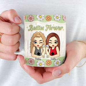 Tasse personnalisée « Mon cher ami » avec effet gonflé en 3D – Cadeau pour les meilleures amies, les meilleures amies et les sœurs