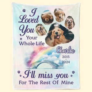 Couverture personnalisée avec photo « Mon bébé à fourrure remplit mon cœur d'amour » - Cadeau de condoléances pour les propriétaires et les amoureux des animaux