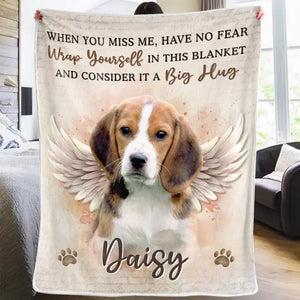 Photo personnalisée : « Je ne suis plus à mes côtés, mais je suis à jamais dans mon cœur » – Couverture personnalisée commémorative – Cadeau de condoléances pour les propriétaires et les amoureux des animaux