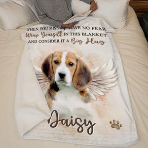 Photo personnalisée : « Je ne suis plus à mes côtés, mais je suis à jamais dans mon cœur » – Couverture personnalisée commémorative – Cadeau de condoléances pour les propriétaires et les amoureux des animaux