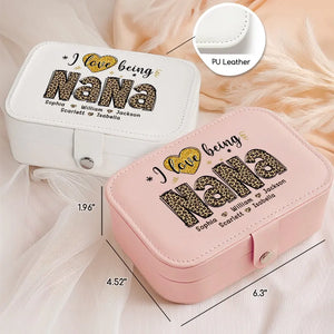 Grand-mère adorée - Coffret à bijoux personnalisé pour la famille - Cadeau pour maman et grand-mère