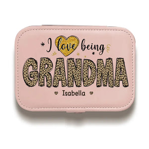 Grand-mère adorée - Coffret à bijoux personnalisé pour la famille - Cadeau pour maman et grand-mère