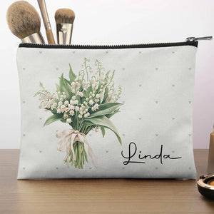 Chaque fleur se déploie à sa propre saison splendide - Trousse de maquillage personnalisée Bestie - Cadeau de mariage, cadeau de demoiselle d'honneur pour meilleures amies, meilleures amies, sœurs
