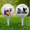 Photo personnalisée du père golfeur - Balle de golf personnalisée en famille - Cadeau pour papa, amateurs de sport, joueurs de sport