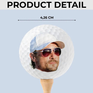 Photo personnalisée du père golfeur - Balle de golf personnalisée en famille - Cadeau pour papa, amateurs de sport, joueurs de sport