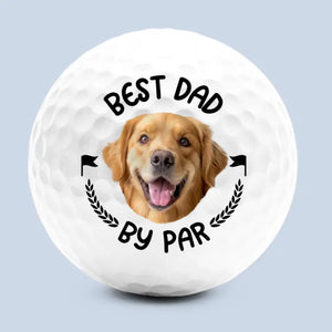 Photo personnalisée « Jouons au golf » – Balle de golf personnalisée pour la famille – Cadeau pour papa, propriétaires d'animaux et amoureux des animaux
