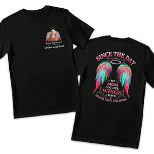T-shirt unisexe personnalisé avec photo « Je suis là, dans ton cœur » - Cadeau de condoléances pour les membres de la famille