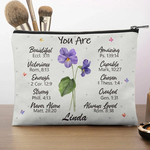 Chaque bourgeon éclate dans sa gloire prédestinée - Trousse de maquillage personnalisée Bestie - Cadeau de mariage, cadeau de demoiselle d'honneur pour meilleures amies, BFF, sœurs