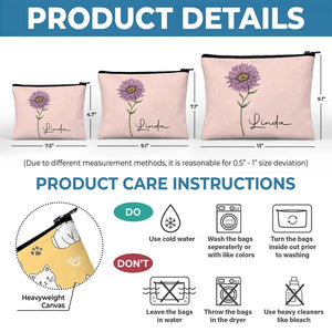 La véritable amitié est une plante à croissance lente - Trousse de maquillage personnalisée Bestie - Cadeau pour meilleures amies, meilleures amies, sœurs