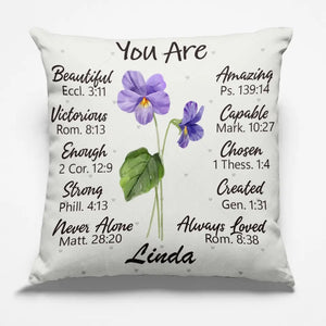 L'amitié est la seule fleur qui fleurit en toutes saisons - Coussin personnalisé Bestie - Cadeau pour meilleures amies, meilleures amies, sœurs