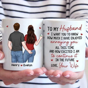 Aimer, c'est brûler, c'est être en feu - Mug personnalisé pour couple - Cadeau pour mari et femme, anniversaire