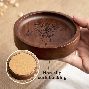 Les amis sont comme des fleurs dans le jardin de la vie - Plat à bijoux en bois personnalisé Bestie - Cadeau pour meilleures amies, meilleures amies, sœurs