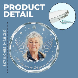 Photo personnalisée en souvenir affectueux - Ornement en verre rond personnalisé commémoratif - Cadeau de condoléances pour les membres de la famille