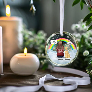 Always Keep You In My Heart - Memorial Personalized Custom Circle Glass Ornament - Christmas Gift, Sympathy Gift For Pet Owners, Pet Lovers