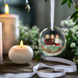 Nos souvenirs sont innombrables, notre amitié est sans fin - Décoration en verre personnalisée Bestie - Cadeau de Noël pour les meilleures amies, BFF, sœurs