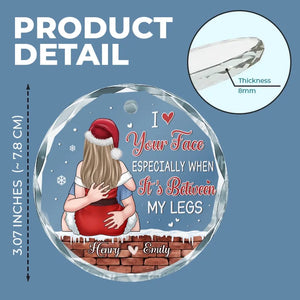 Vous embellissez la saison ! Ornement en verre personnalisé pour couple, cercle personnalisé, cadeau pour mari et femme, anniversaire
