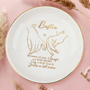 La vie est meilleure avec de vrais amis - Porte-bijoux personnalisé Bestie - Cadeau pour meilleures amies, meilleures amies, sœurs