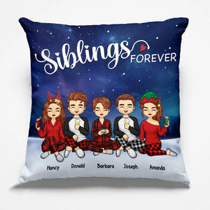 Noël est meilleur lorsqu'il est partagé en famille - Coussin personnalisé pour la famille - Cadeau de Noël pour les membres de la famille
