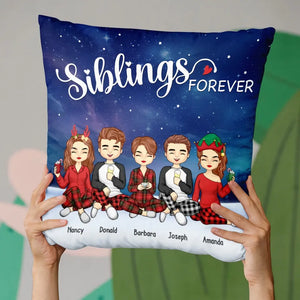 Noël est meilleur lorsqu'il est partagé en famille - Coussin personnalisé pour la famille - Cadeau de Noël pour les membres de la famille
