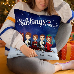 Noël est meilleur lorsqu'il est partagé en famille - Coussin personnalisé pour la famille - Cadeau de Noël pour les membres de la famille