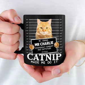 Tasse noire personnalisée avec photo de chat, compagnon de chambre à quatre pattes, ami pour toujours - Cadeau pour propriétaires et amoureux des animaux