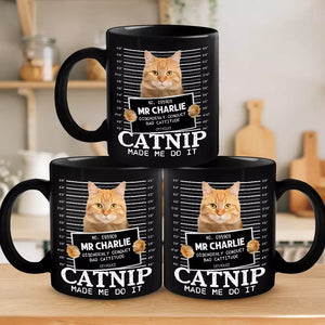 Tasse noire personnalisée avec photo de chat, compagnon de chambre à quatre pattes, ami pour toujours - Cadeau pour propriétaires et amoureux des animaux