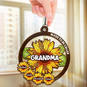 « Bénis d'être appelé Nana » – Attrape-soleil personnalisé pour fenêtre – Fête des Mères, cadeau pour maman, grand-mère