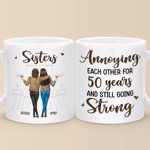 Sœurs de cœur, amies par choix - Mug personnalisé pour sœurs - Cadeau pour sœurs, frères et sœurs