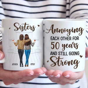 Sœurs de cœur, amies par choix - Mug personnalisé pour sœurs - Cadeau pour sœurs, frères et sœurs