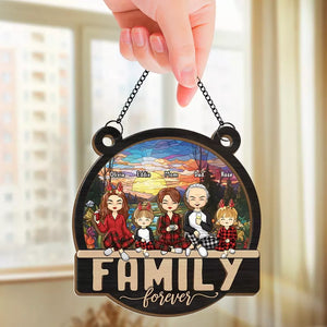 Nos rires sont sans limites - Attrape-soleil personnalisé pour fenêtre - Cadeau de Noël pour les membres de la famille