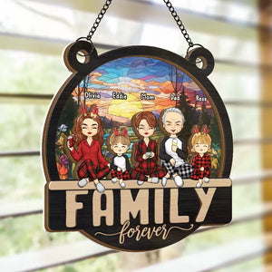 Nos rires sont sans limites - Attrape-soleil personnalisé pour fenêtre - Cadeau de Noël pour les membres de la famille