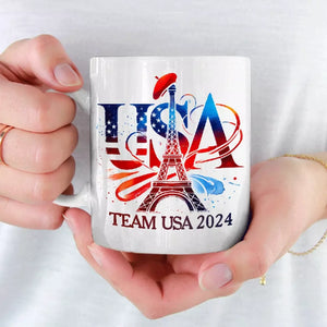Tasse Équipe USA 2024 - JO - Vacances olympiques, cadeau pour les membres de la famille et les meilleurs amis