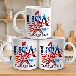 Tasse Équipe USA 2024 - JO - Vacances olympiques, cadeau pour les membres de la famille et les meilleurs amis