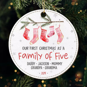 Faites vibrer vos proches à Noël ! Décoration de Noël personnalisée en cuir pour toute la famille. Cadeau de Noël pour les membres de la famille, les bébés et les nouveau-nés.