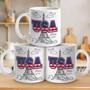Ne laissez jamais la peur de vous faire écraser - Mug Olympiques - Vacances Olympiques, cadeau pour les membres de la famille, les meilleurs amis