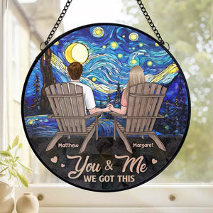 Je t'aime pour toujours - Attrape-soleil personnalisé à suspendre sur un vitrail - Cadeau pour mari et femme, anniversaire