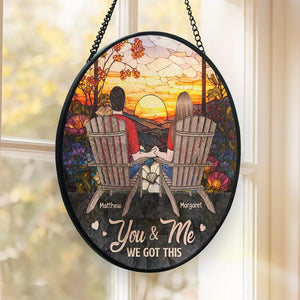 Je t'aime pour toujours - Attrape-soleil personnalisé à suspendre sur un vitrail - Cadeau pour mari et femme, anniversaire