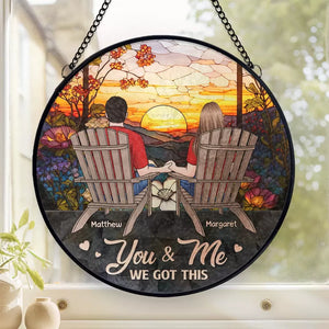Je t'aime pour toujours - Attrape-soleil personnalisé à suspendre sur un vitrail - Cadeau pour mari et femme, anniversaire