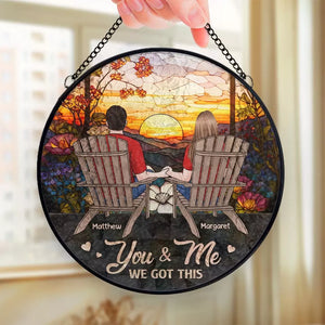 Je t'aime pour toujours - Attrape-soleil personnalisé à suspendre sur un vitrail - Cadeau pour mari et femme, anniversaire