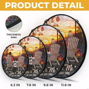 Je t'aime pour toujours - Attrape-soleil personnalisé à suspendre sur un vitrail - Cadeau pour mari et femme, anniversaire