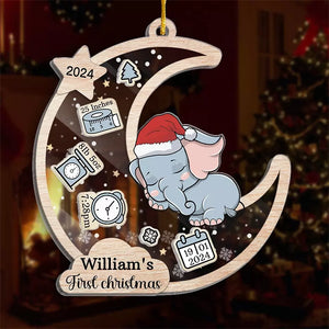 Votre premier Noël est le début de nombreux souvenirs magiques - Ornement Shaker personnalisé à 3 couches pour la famille - Cadeau de Noël pour bébé, enfant, nouveau-né