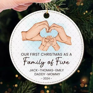 Noël est un rappel de la joie que la famille apporte - Décoration familiale personnalisée en cuir - Cadeau de Noël pour les membres de la famille, les bébés et les nouveau-nés