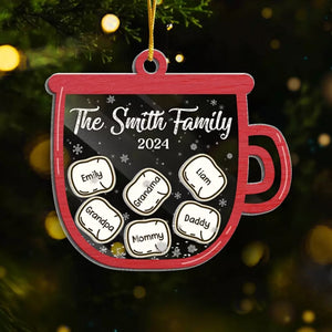 L'amour familial s'illumine de mille feux - Décoration personnalisée à 3 étages pour la famille - Cadeau de Noël pour les membres de la famille